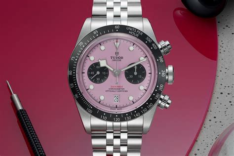 tudor chrono black bay pink|tudor black bay chronograph pink.